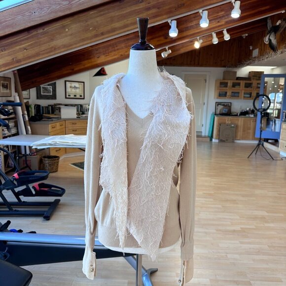 Louis Vuitton Cashmere pullover sweater with button on Accent Vintage (ish) XL - Picture 2 of 14